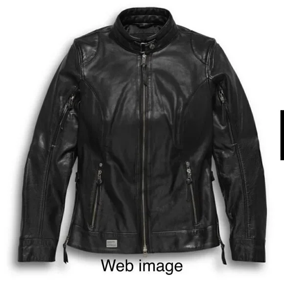 NWT Women's Line Stitcher Leather Jacket sz Xs-Petite - Picture 2 of 14